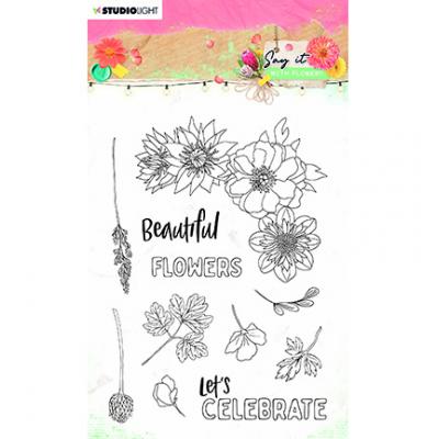 StudioLight Say It With Flowers Clear Stamps - Blüten